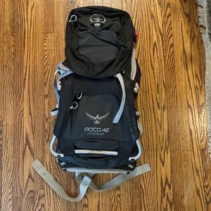 Osprey Poco Premium AG Child Carrier Black Hiking Backpack – Gently Used